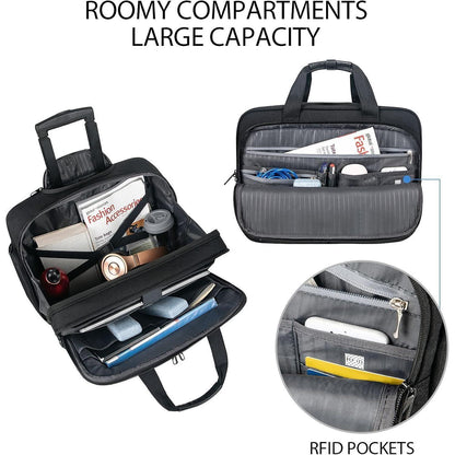 VANKEAN 17.3'' Laptoptasche wasserdicht mit Rollen und