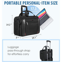 EMPSIGN Business Trolley Laptoptasche mit Rollen 17,3 Zoll
