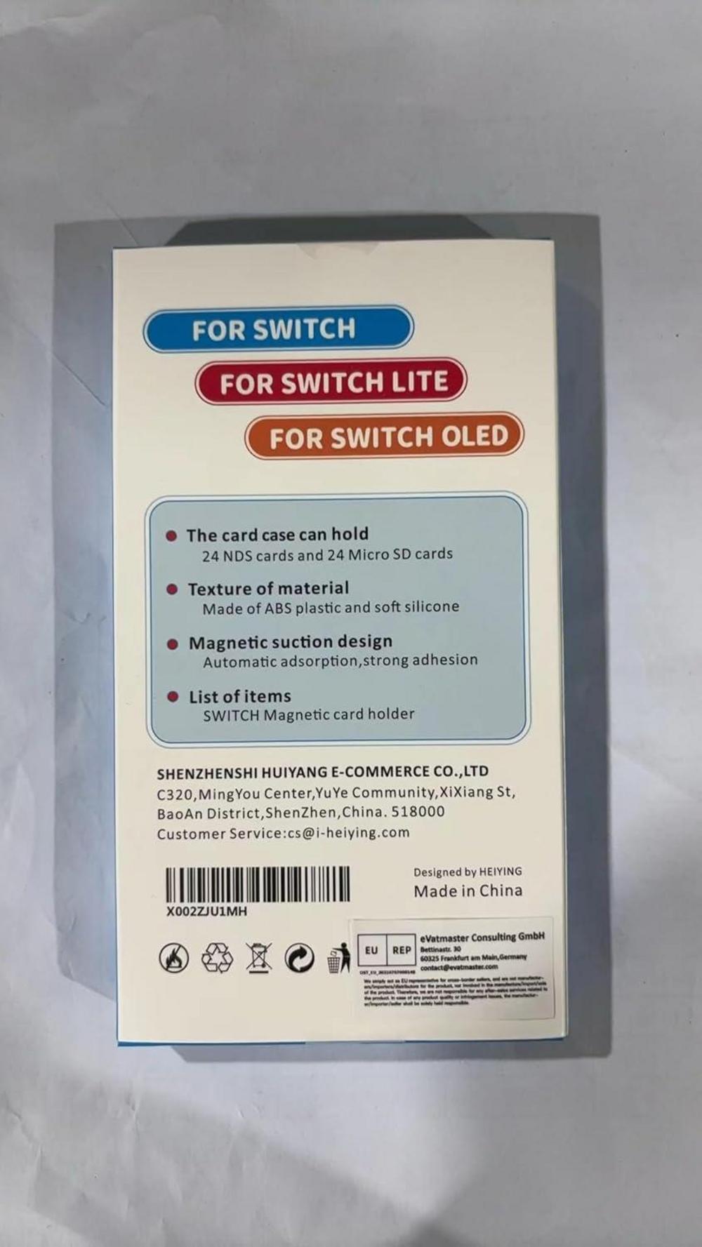 HEIYING Switch Game Card Aufbewahrungsbox 24 Slots für Spielkarten & Micro