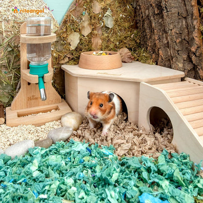 Niteangel Hamster Versteck & Deko - Waldhaus für kleine Nagetiere