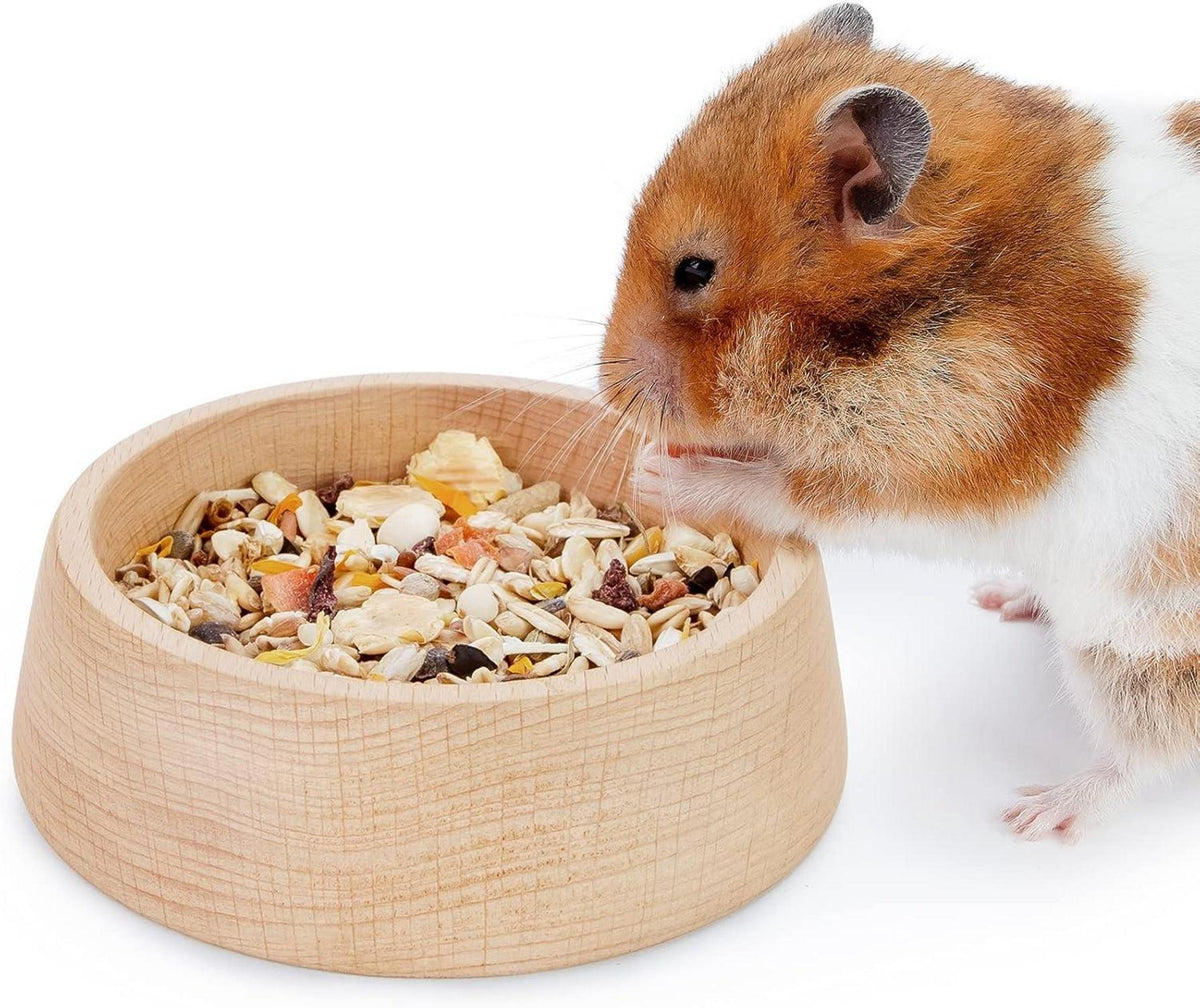 Holz Hamster-Futternapf, Kleintier-Futterschale für Zwerghamster