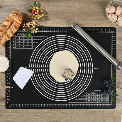 Große Rutschfeste Silikon Backunterlage XL Schwarz 71x51cm