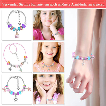 102-teiliges Caffox Charm Armband Bastelset für Mädchen DIY