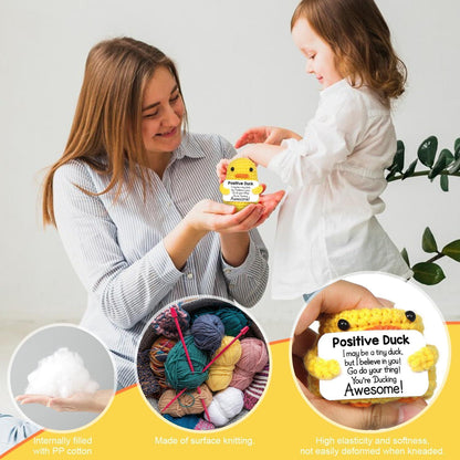 Kreative Pocket Hug Ente Puppe Strickwolle Geschenk Weihnachten A-8
