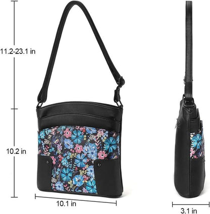 CLUCI Umhängetasche Damen Klein Crossbody Vintage Design