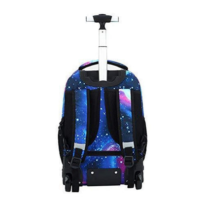 Trolley Rucksack Sternenviolett – Multifunktionaler Schulrucksack für Jungen & Mädchen