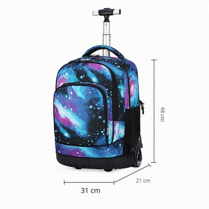 Trolley Rucksack für Schüler – Multifunktionaler Schulrucksack Grün
