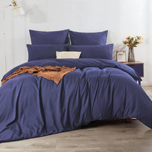 Soifox Bettwäsche 200x220 Marineblau Set Mikrofaser