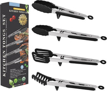 Grillzange Set Silikon Edelstahl Küchenzange