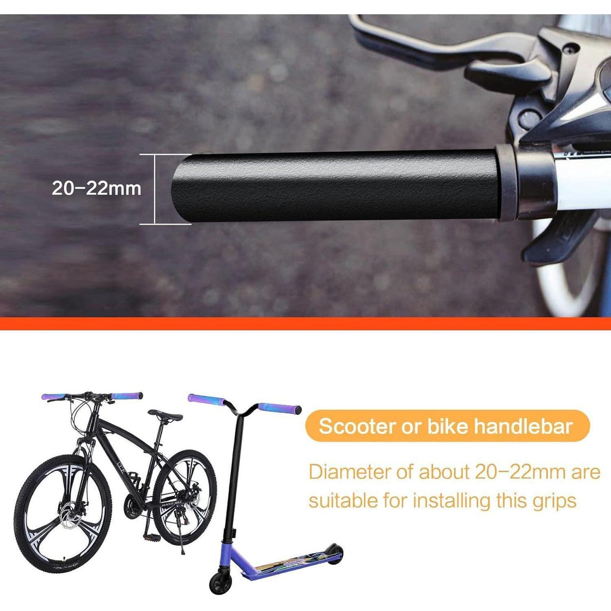 Stunt Scooter Griffe 145mm – Mixed Color, Weich & Komfortabel