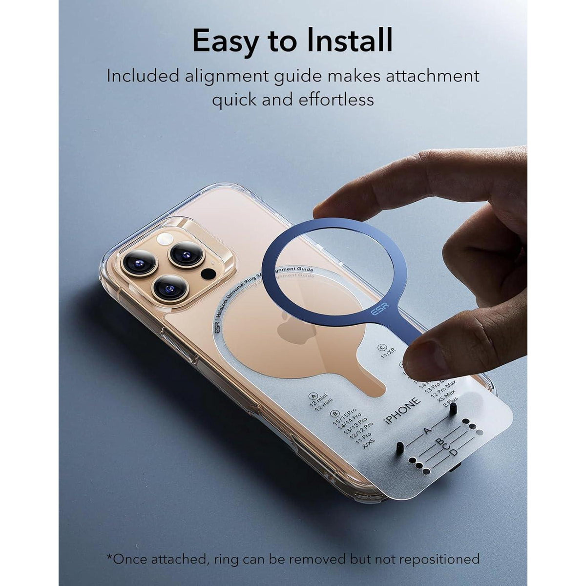 MagSafe Metallring für Handyhüllen, Dunkelblau, 2 Stück