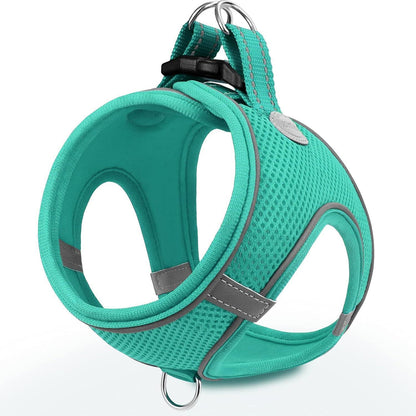 Hundegeschirr Air-Mesh atmungsaktiv reflektierend Türkis XS