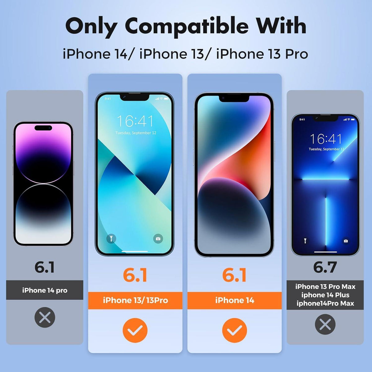 Schutzfolie für iPhone 13/13 Pro [2 Stück], 9H Panzerfolie
