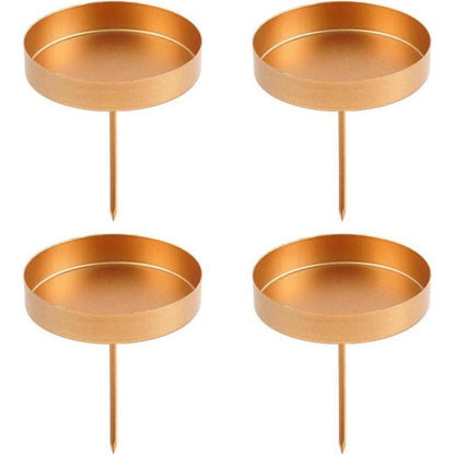 Adventskerzenhalter Gold 4 Stück 10cm Metall