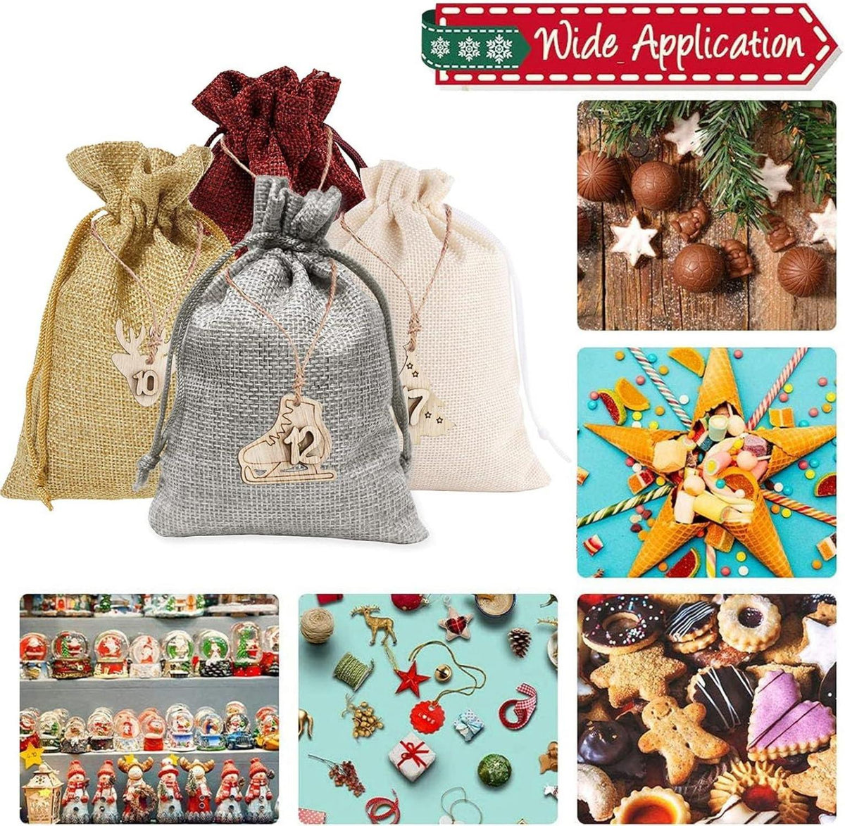 Adventskalender zum Befüllen, Weihnachten Geschenksäckchen DIY