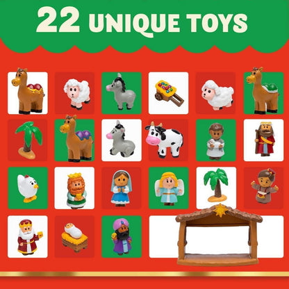 JOYIN 24-teiliger Weihnachts-Adventskalender 2026, Krippen