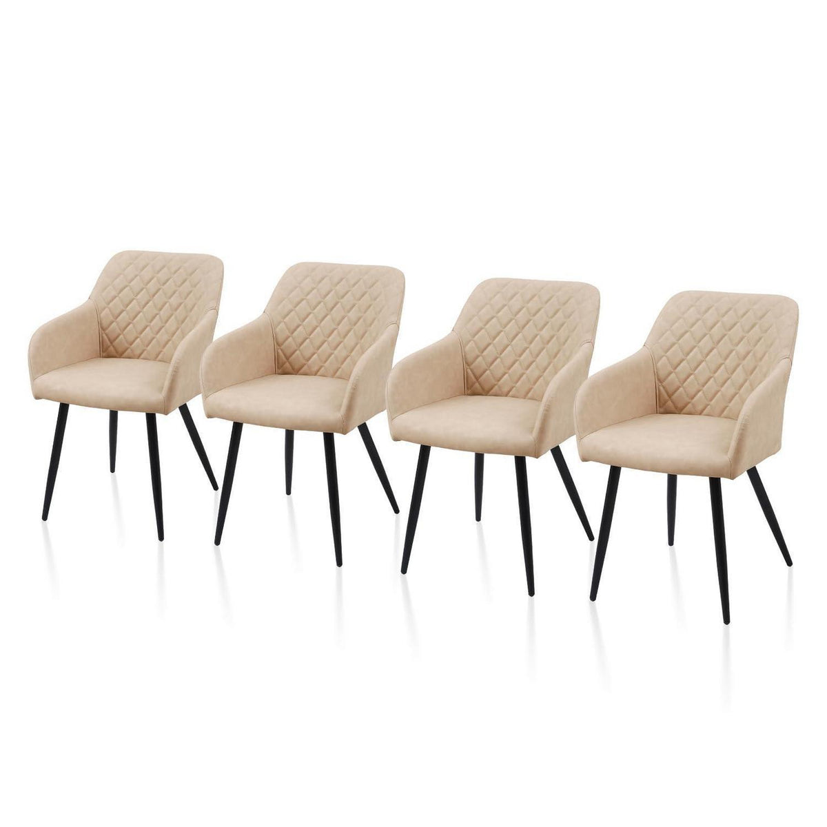Esszimmerstühle Set 4er –, Modern & Bequem in Lederoptik