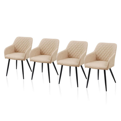 Esszimmerstühle Set 4er –, Modern & Bequem in Lederoptik