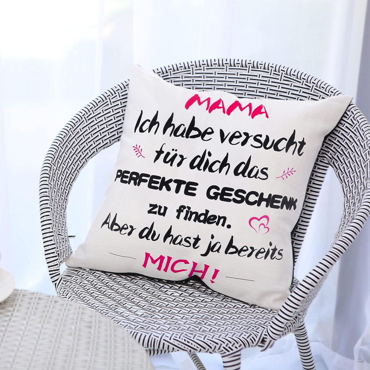 Personalisierter Mama Geburtstagsgeschenk Kissenbezug 45x45cm Mehrfarbig