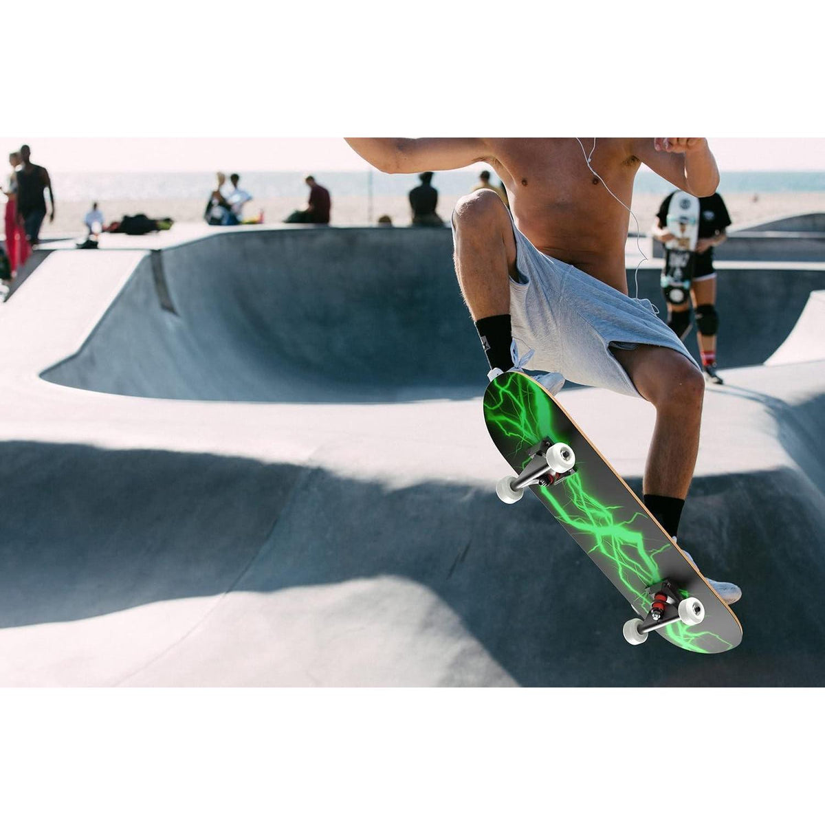 Komplettes Skateboard 31 Zoll Ahorn Deck ABEC-11 Lager Verde
