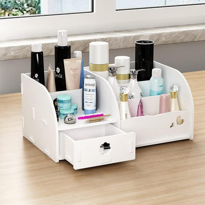 Make-up Organizer mit Schubladen, Weiß, Platzsparend