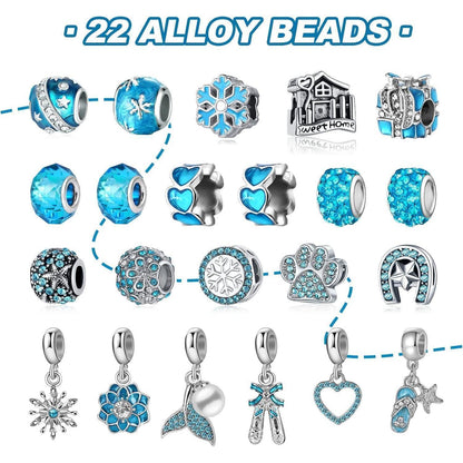 MJARTORIA Himmelblau Schmuck Adventskalender 2026 für