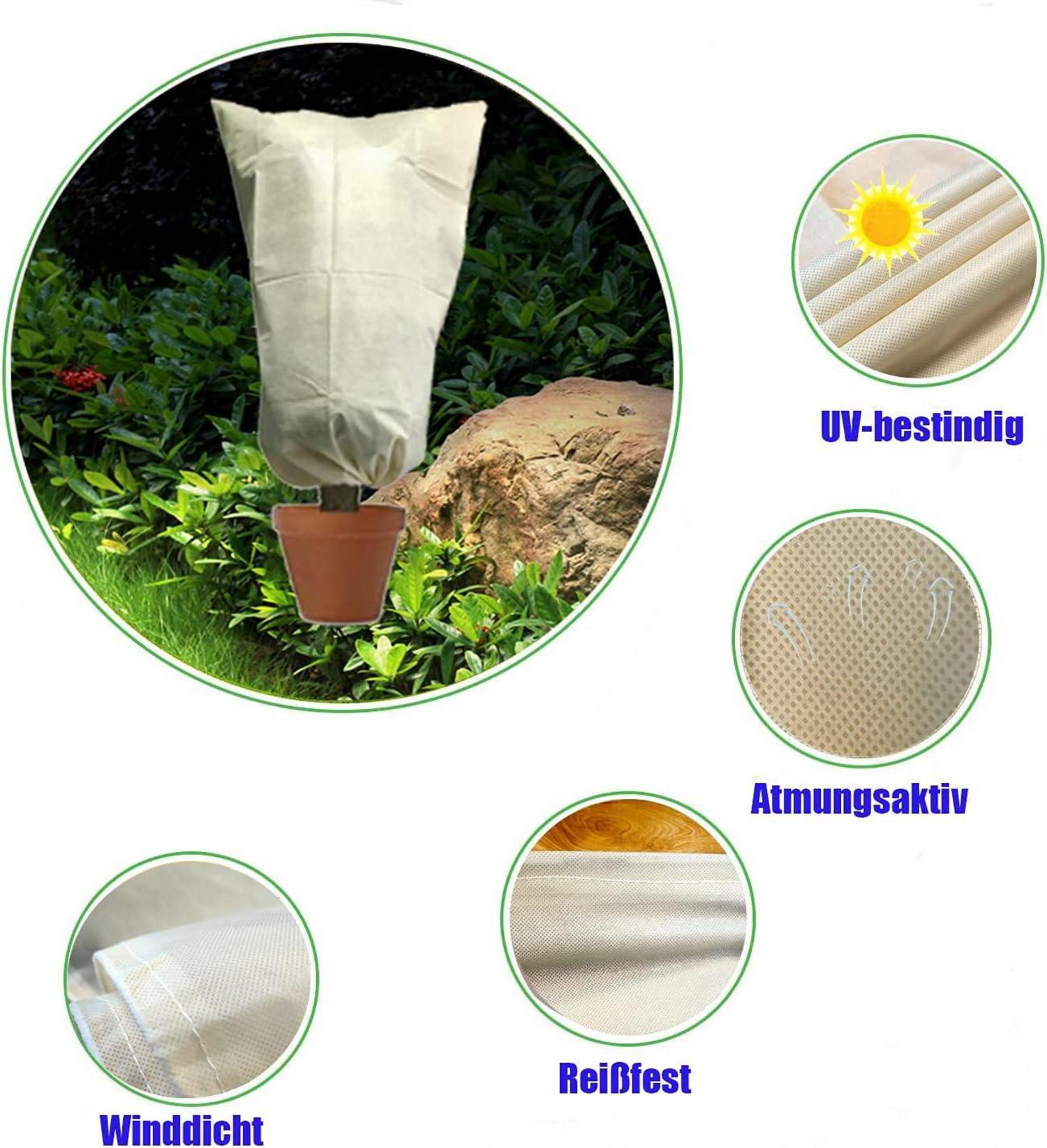 HERILIOS Winterschutz Pflanzen Frostschutz 80x120cm beige 3 Stücke