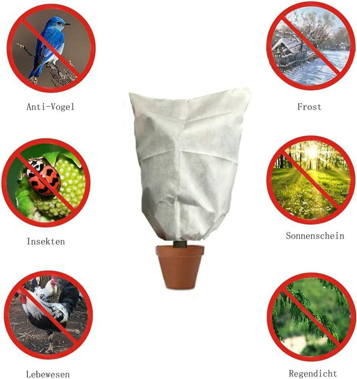 Winterschutz Pflanzen 250x360cm Frostschutz Pflanzenabdeckung mit