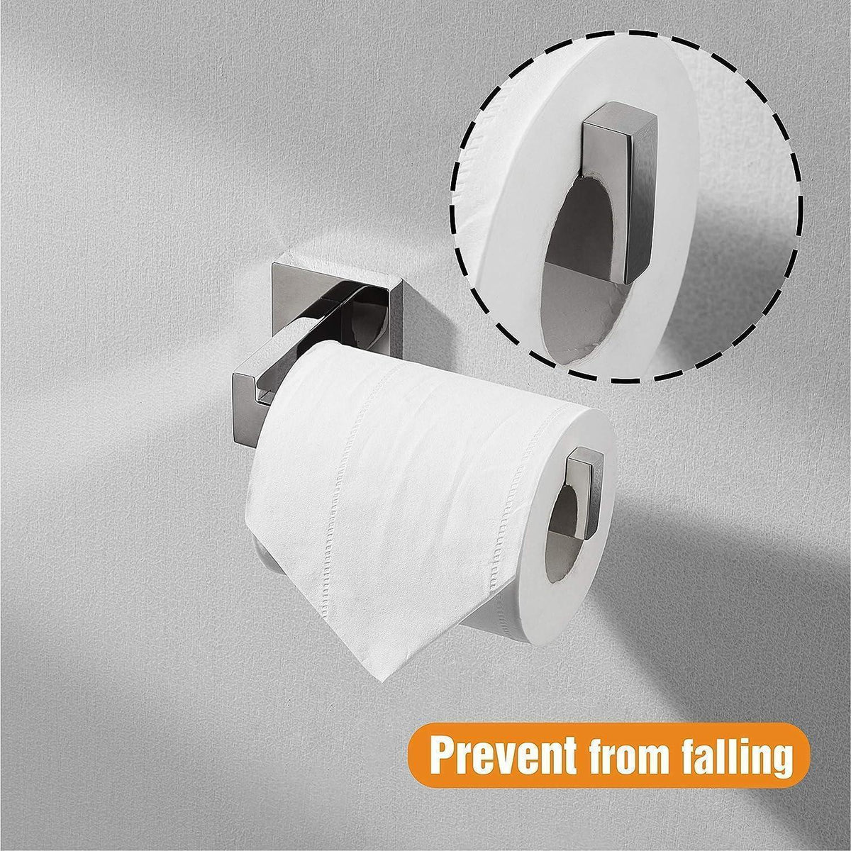 Edelstahl Toilettenpapierhalter Chrom 2er Pack