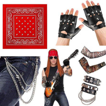 Punk Gothic Rocker Kit Schwermetall 80er 90er Jahre Disco Kostüm