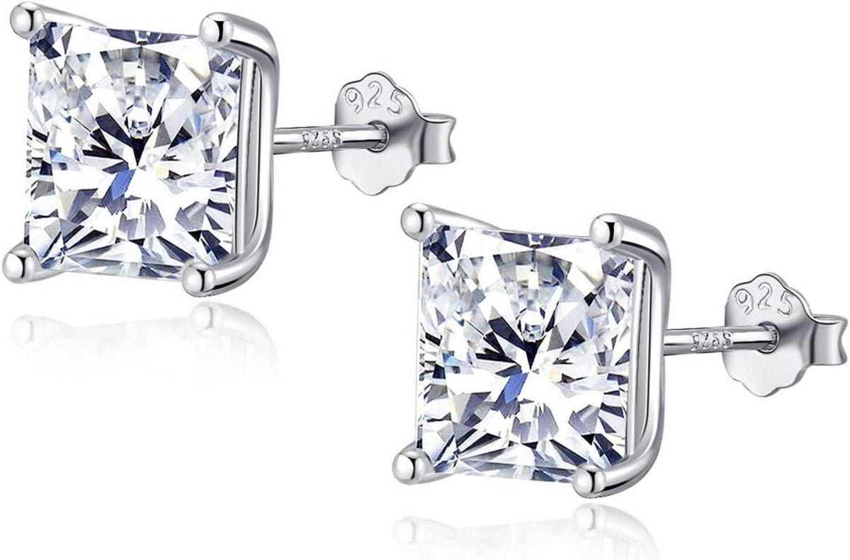 925er Silber Zirkonia Ohrstecker Set Hypoallergen klein 4-7mm