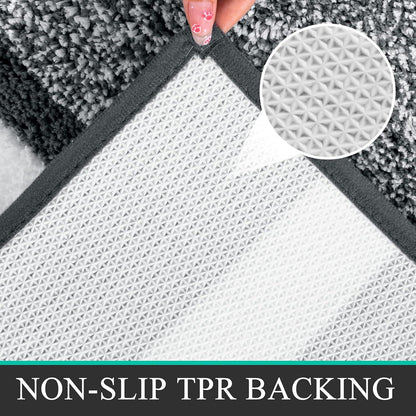 Ultra Dicker 3-TLG. Badteppich Set Hochflor Rutschfest