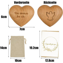 Holz-Herz Handschmeichler Schutzengel Motiv Glücksbringer