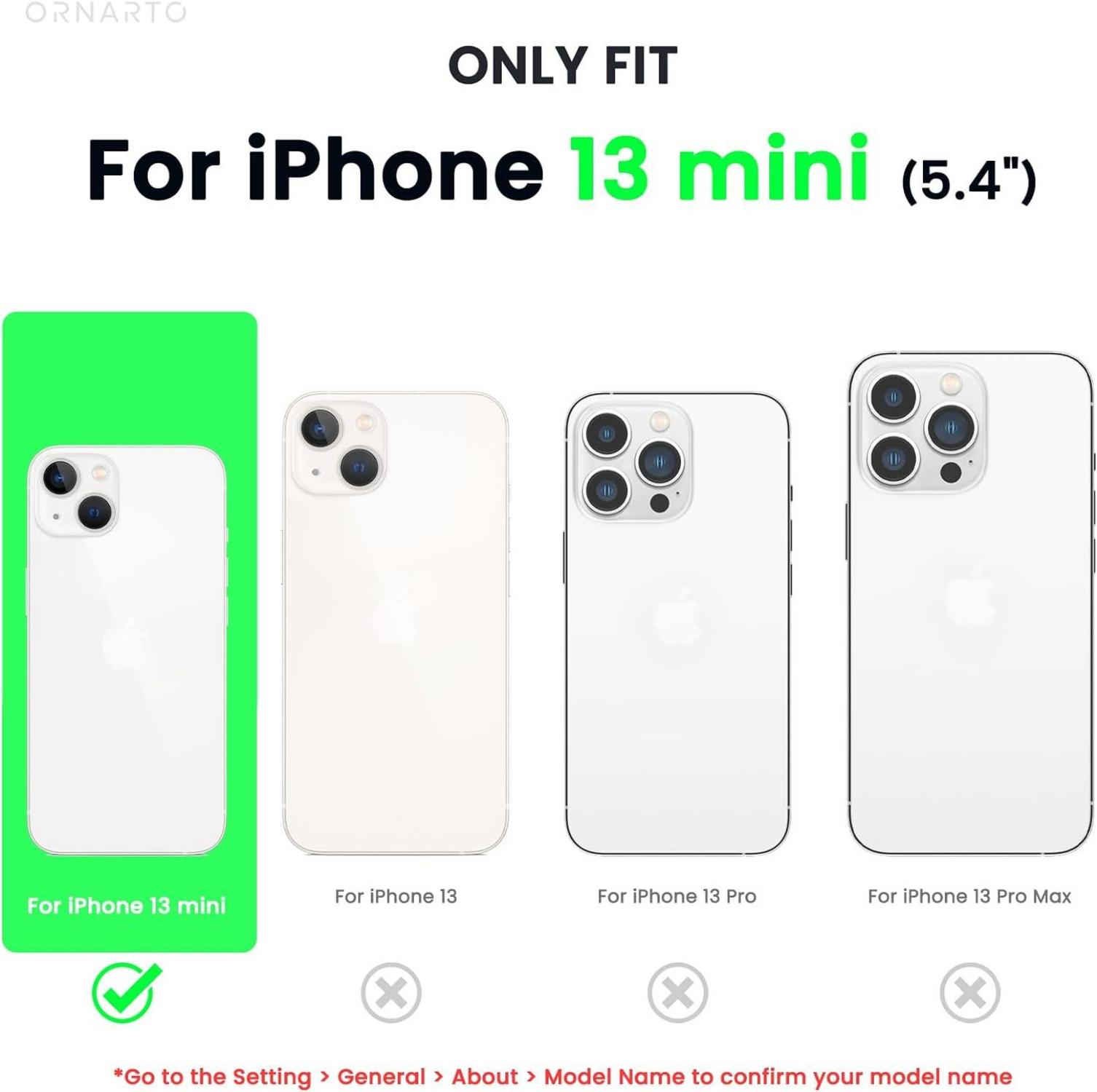 ORNARTO iPhone 13 Mini Silikon Case Marineblau Schutz