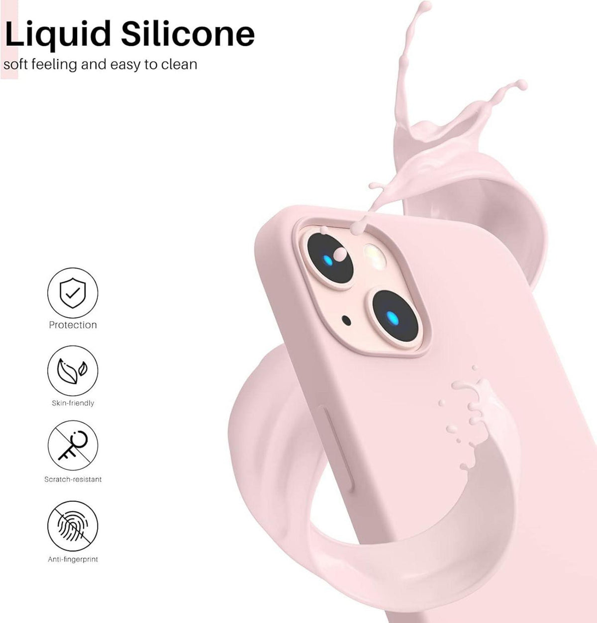 Schutzhülle Silikon Case für iPhone 13 6,1 Zoll - Flüssiges Silikon