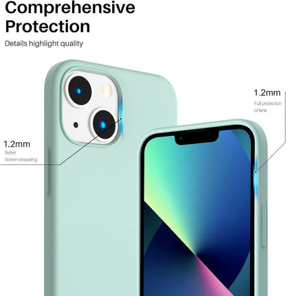 ORNARTO iPhone 13 Mini 5,4 Silikon Case Schutz Hülle MintGrün