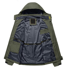 Herren Softshelljacke wasserabweisend mit abnehmbarer Kapuze Dunkeloliv XL
