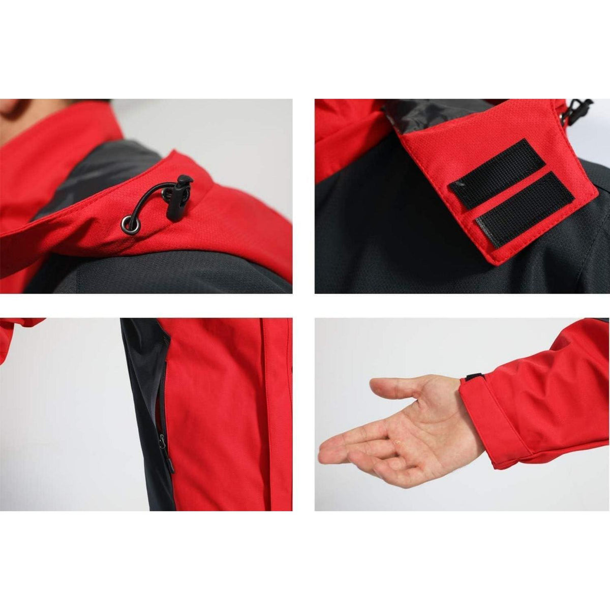 Herren Softshelljacke wasserabweisend mit Kapuze Rot XL