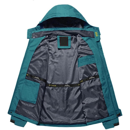 Herren Softshelljacke wasserabweisend mit Kapuze Seeblau