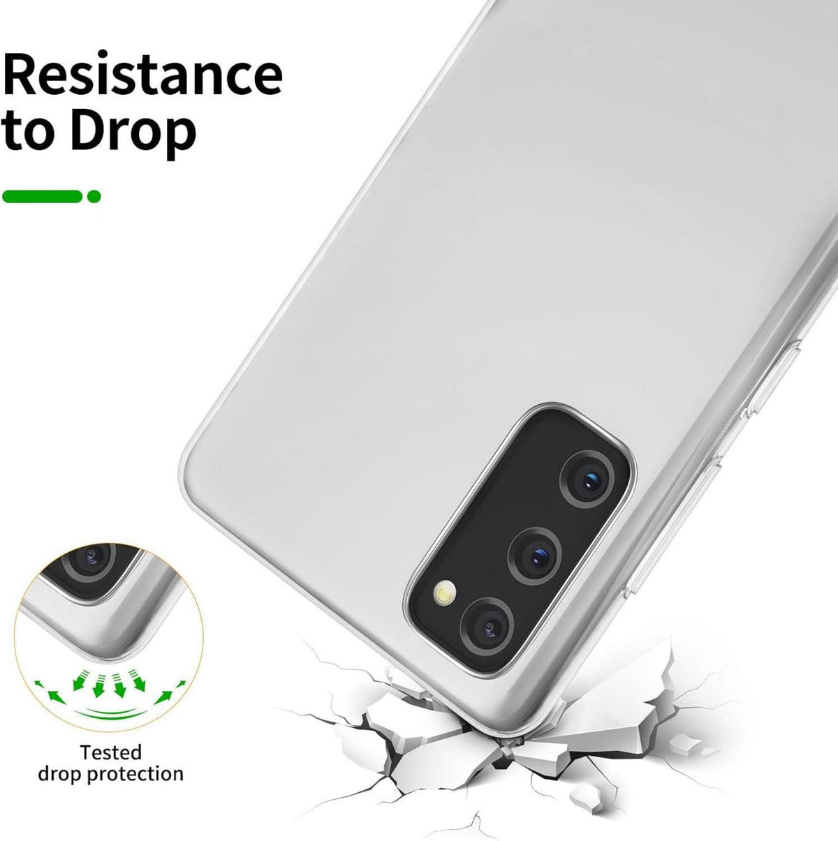 Samsung Galaxy S20 FE Hülle + 2 Panzer Schutzglas - Ultra Transparent TPU