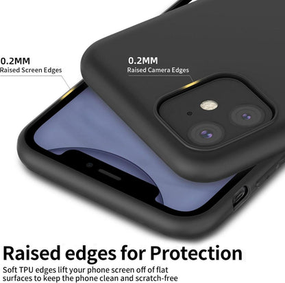NEW'C iPhone 11 Hülle Schwarz + 2 Panzer Schutz Glas - Ultra Thin Silikon - Anti Scratch
