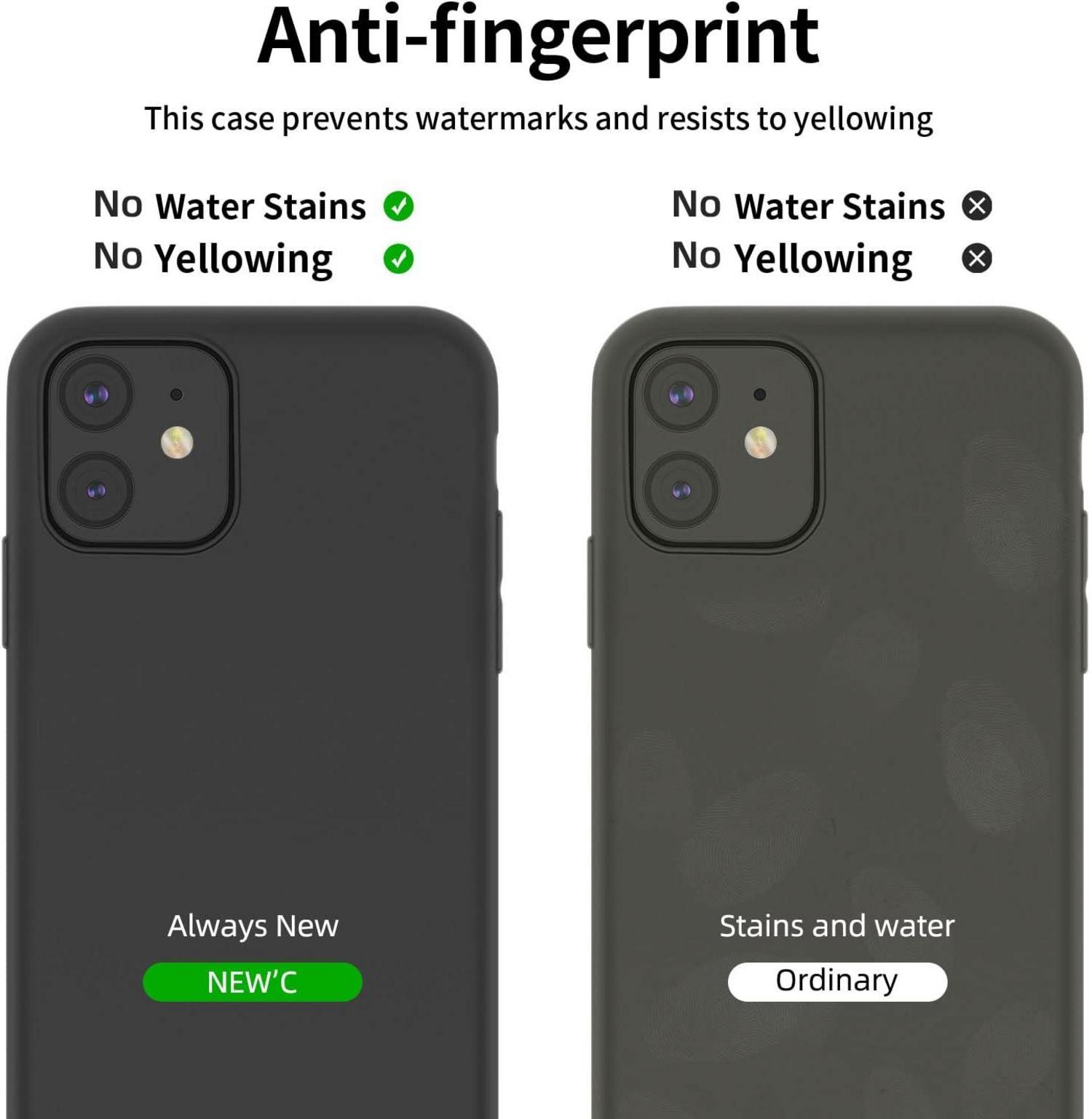 NEW'C iPhone 11 Hülle + 2 Panzer Schutz Glas Schwarz - Ultra Thin Silicon