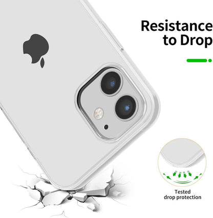NEW'C iPhone 12 Mini Schutzhülle + 2 x Panzerglas - Ultra Transparent Silikon