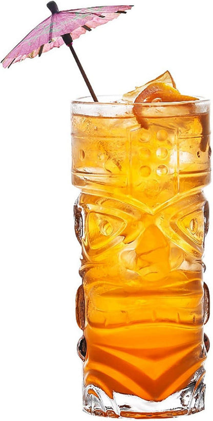 6er Set 400ml Tiki-Gläser, Bar-Tiki-Gläser, Halloween, Mai
