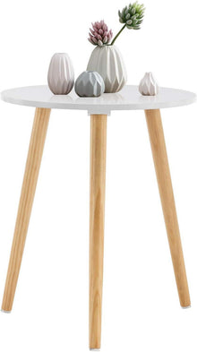 Beistelltisch Holz rund Ø42x52cm Wohnzimmertisch Nachttisch Tablett