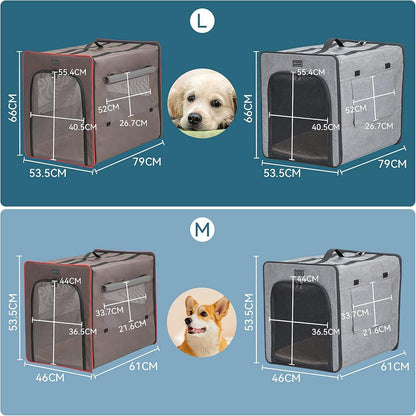 Faltbare Hundebox mit Plüschmatte – Tragbar & Reisenah