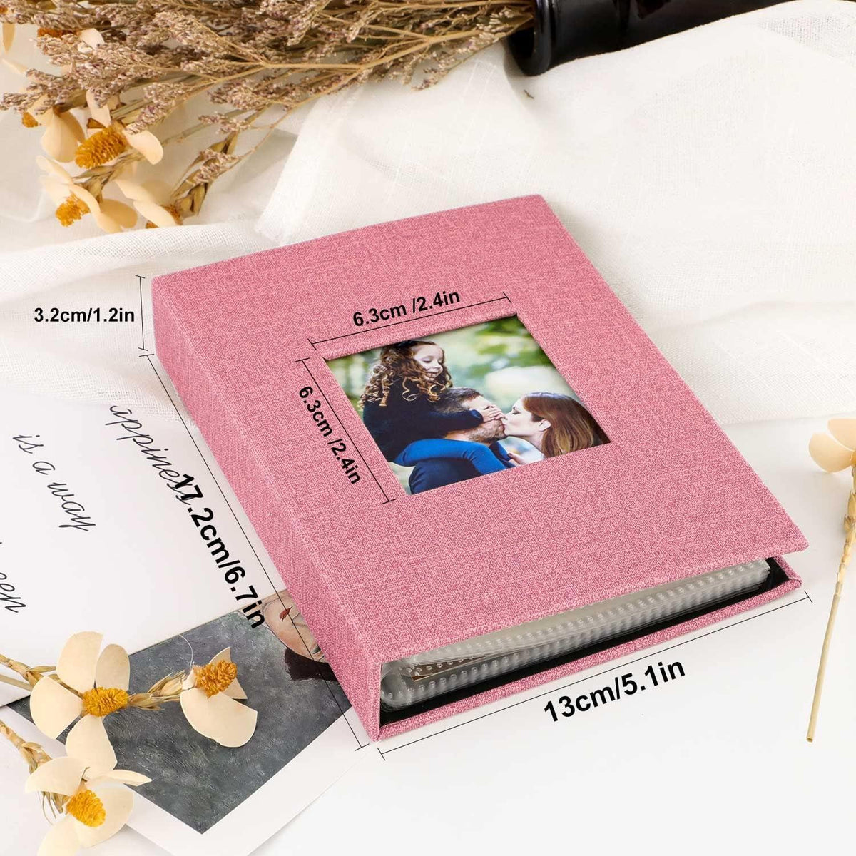 Fotobuch 10x15cm 100 Taschen, Leinen Einsteckalbum für