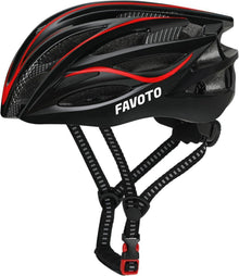 Fahrradhelm Abnehmbares Innenfutter Verstellbar Schwarz-Rot