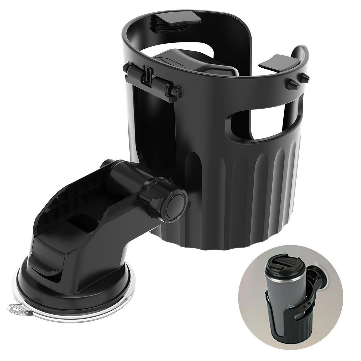 Multifunktionaler Getränkehalter mit Saugnapf für Boot, Auto & Co.