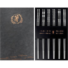 6 Paar Japanische Metall Essstäbchen Edelstahl Geschenkset